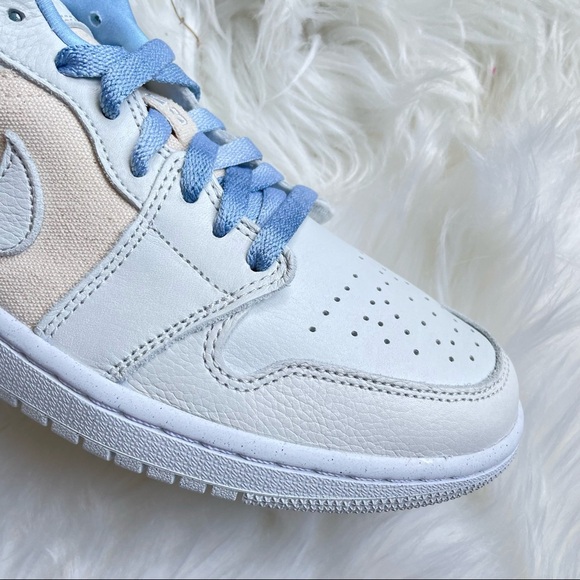 Nike Jordan 1 Low SE Iris Whisper Sail Worn Blue White Women's Shoe PRICE FIRM - Picture 12 of 16